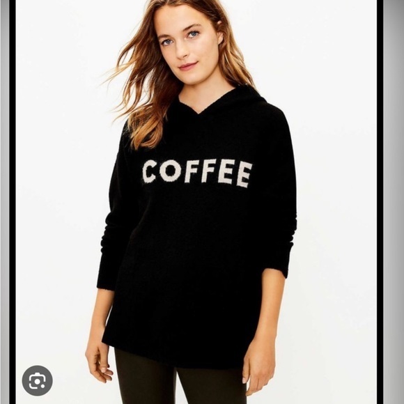 Lou & Grey Sweaters - Lou & Grey | Coffee Sweater Hoodie Black S
